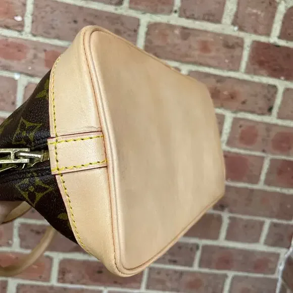 Louis Vuitton Vintage Alma Monogram PM Bag Purse Handbag Hand NEW VACHETTA - Picture 8 of 16